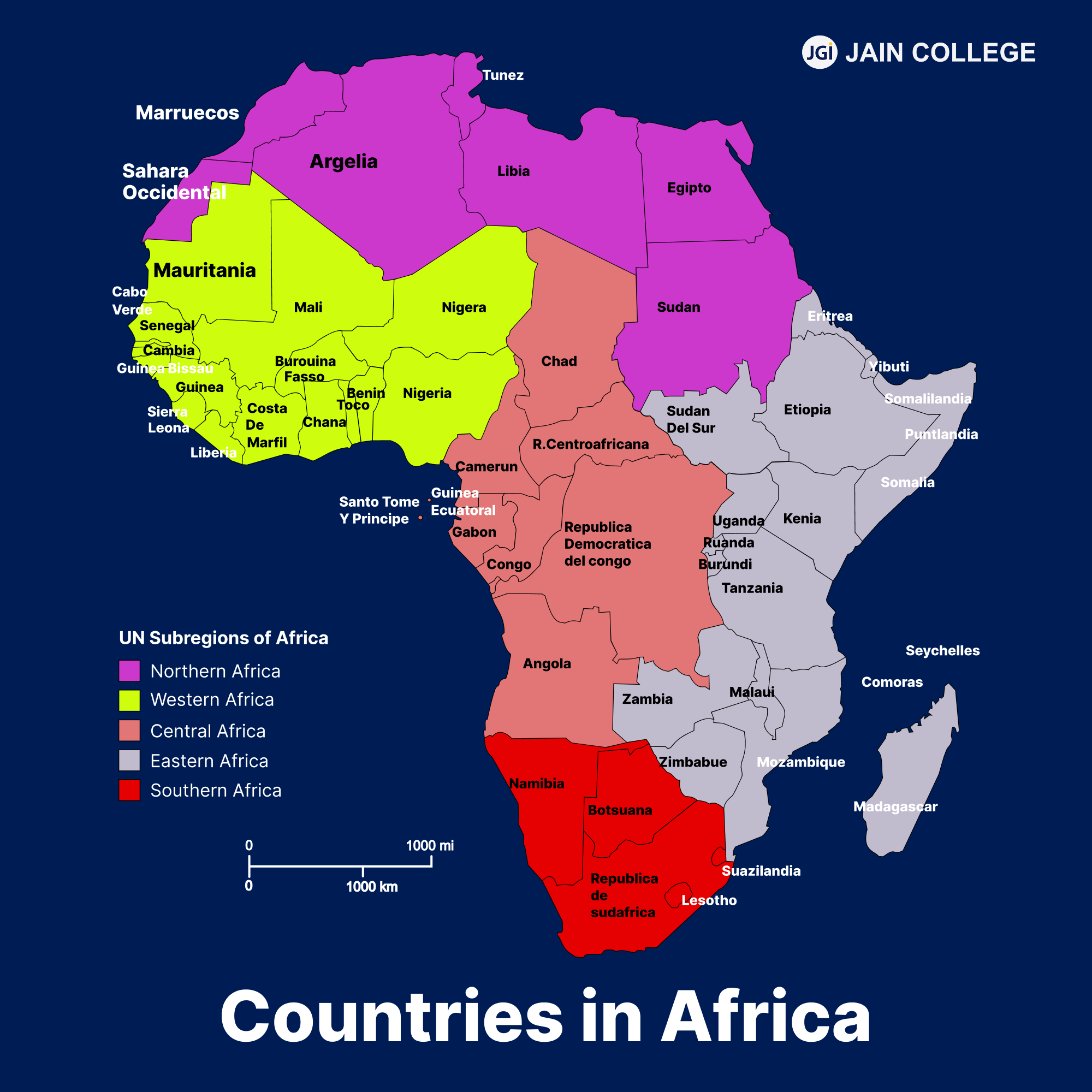 maps of countries of Africa 