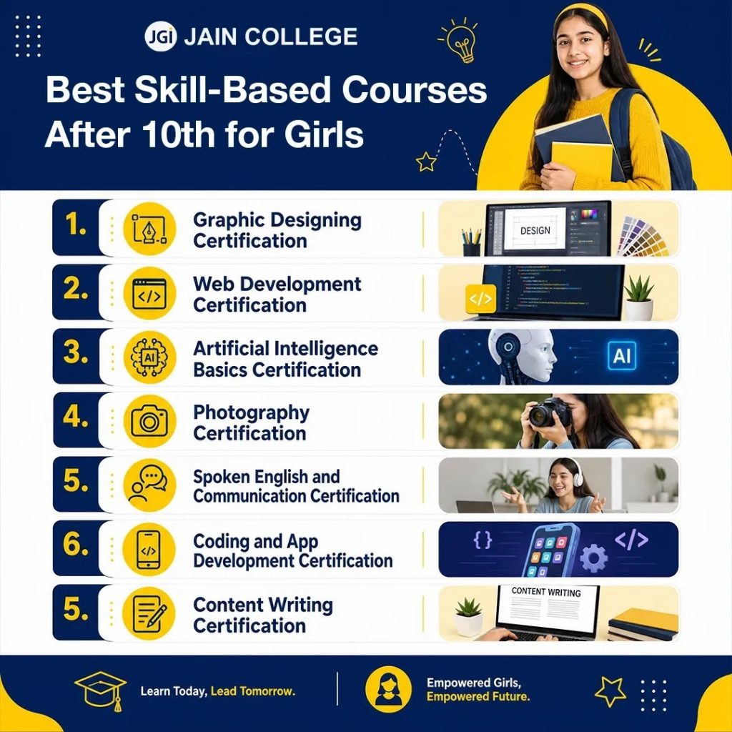 Best Courses for Girls After 10th in 2026: Science, Commerce, Diploma & Career Options