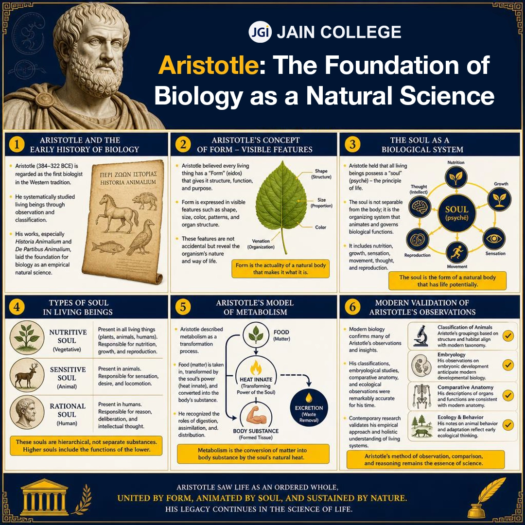 Aristotle's scientific observations that helped establish biology as a branch of natural science