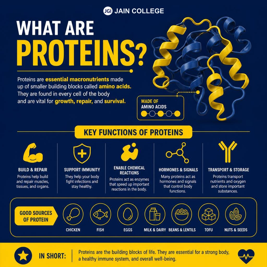 What are proteins? Essential biomolecules that support growth, repair, and metabolism