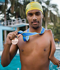 Sharath M. Gayakwad is an Indian Paralympic swimmer from Jain College Alumni